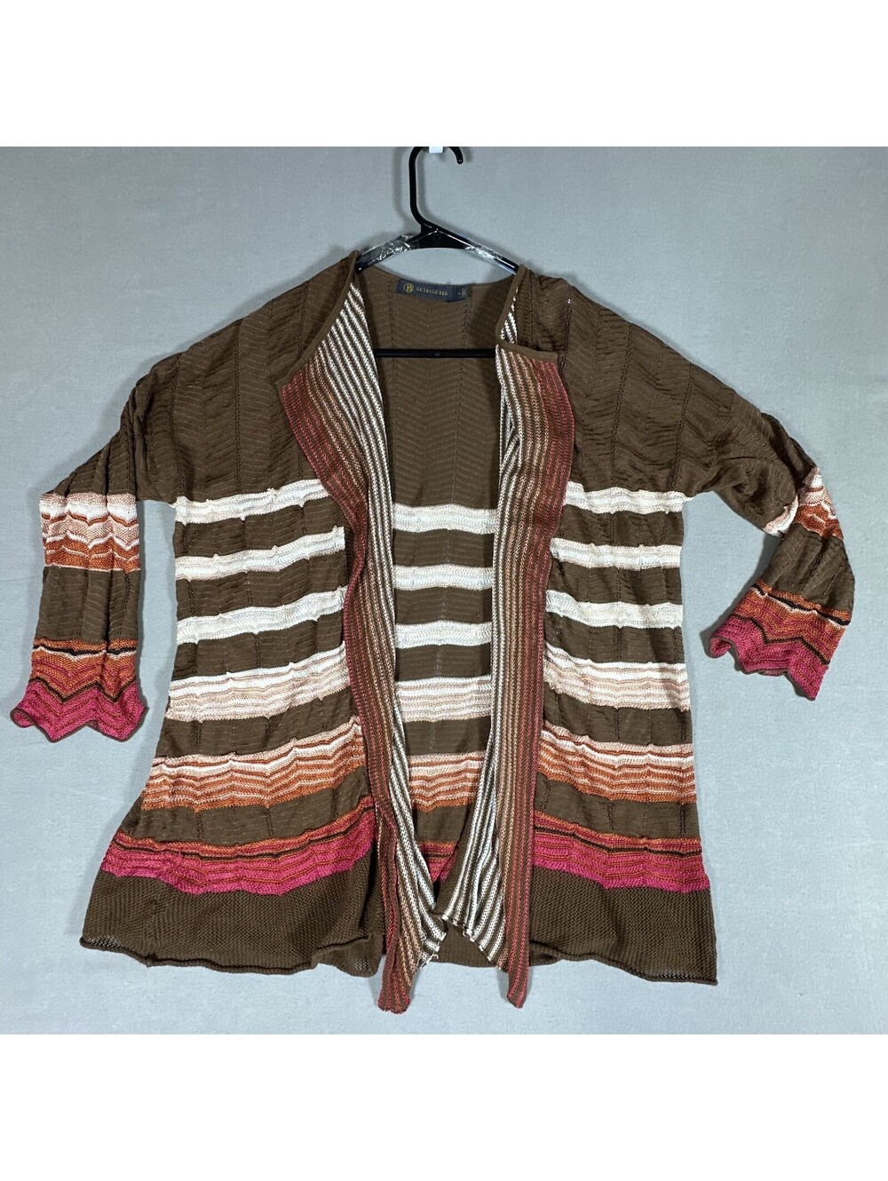 Outback Red Cardigan Sweater XL Light Open Front extra large vintage women's 1